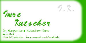 imre kutscher business card